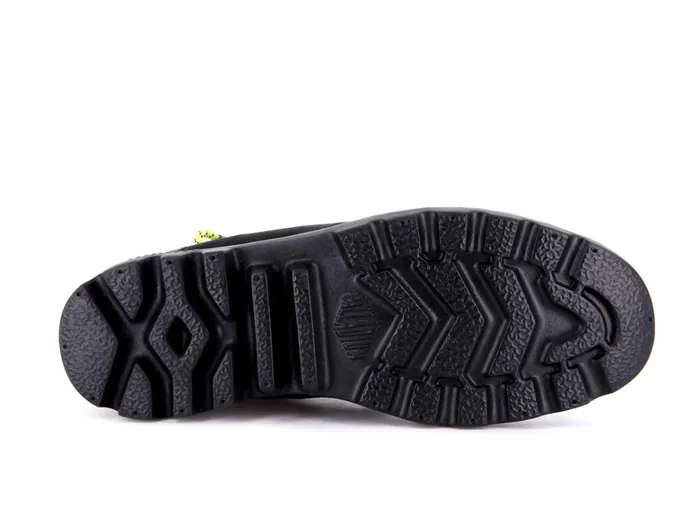 Palladium Pampa Lite Lace It Blackwild Lime Kids Boots