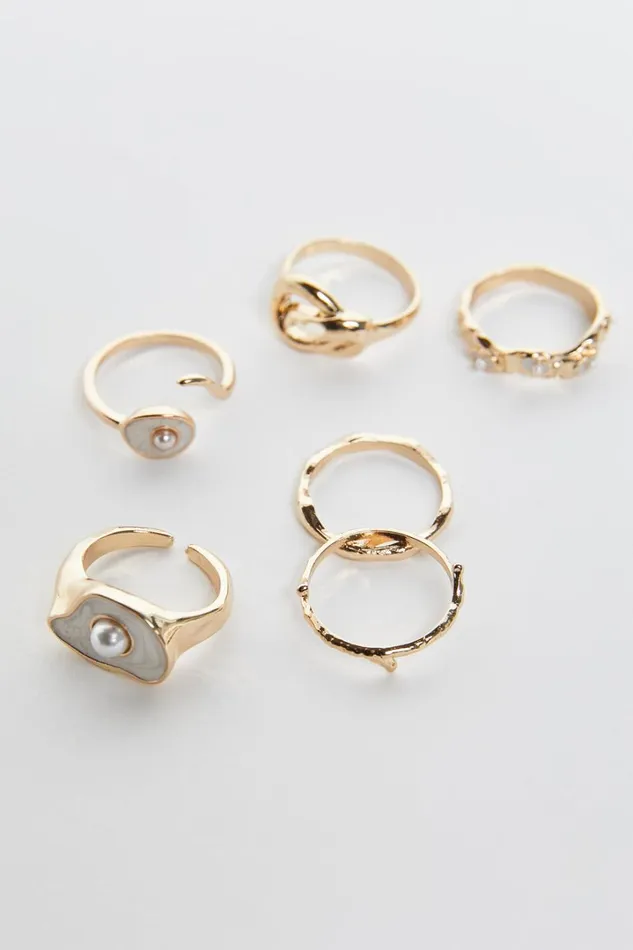 Paloma Rings 8211 6 Pack Gold Ring Set In Gold Women Showpo Rings