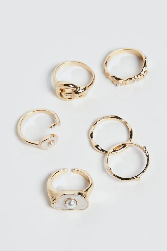 Paloma Rings 8211 6 Pack Gold Ring Set In Gold Women Showpo Rings