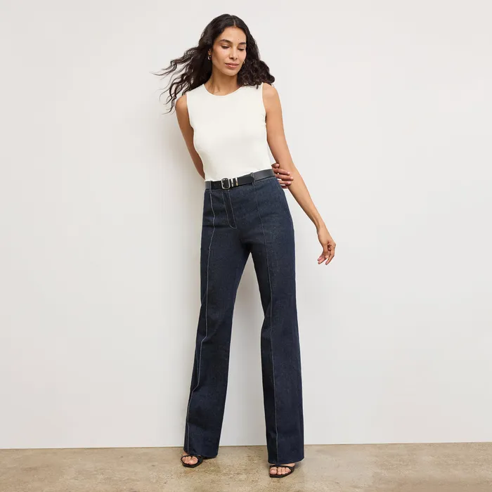 Pants Women M M LaFleur The Rowe 821770s Jean 8211 Stretch Denim Midnight Wash