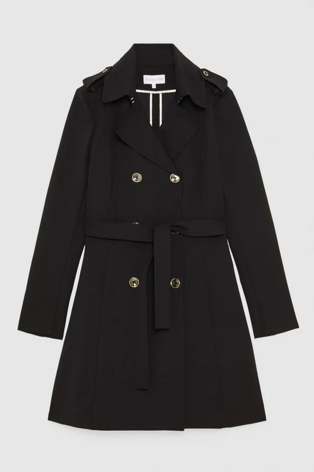 Patrizia Pepe Black 2 Button Jacket Nero Apparel Trench Coats