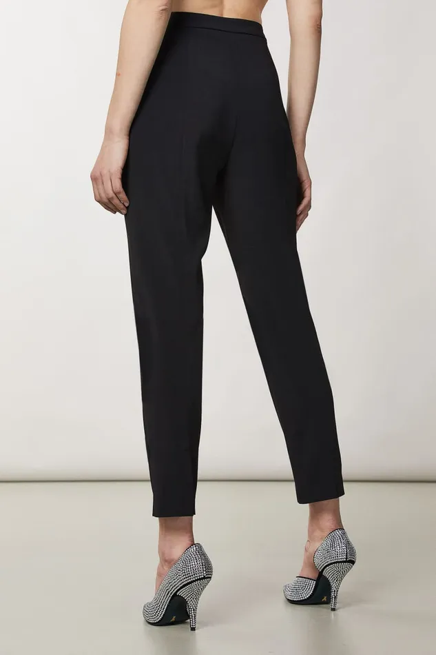 Patrizia Pepe Black Essential Cigarette Pants Nero Apparel Cigarette