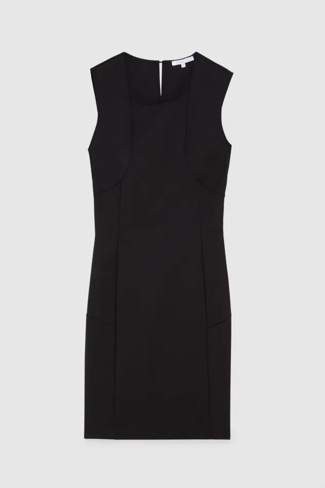 Patrizia Pepe Black Midi Sheath Dress Nero Apparel Mini