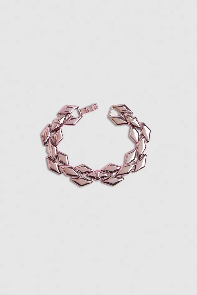 Patrizia Pepe Bracelet With Personalized Links And Micro Fly Pink Shiny Lilac Accessories