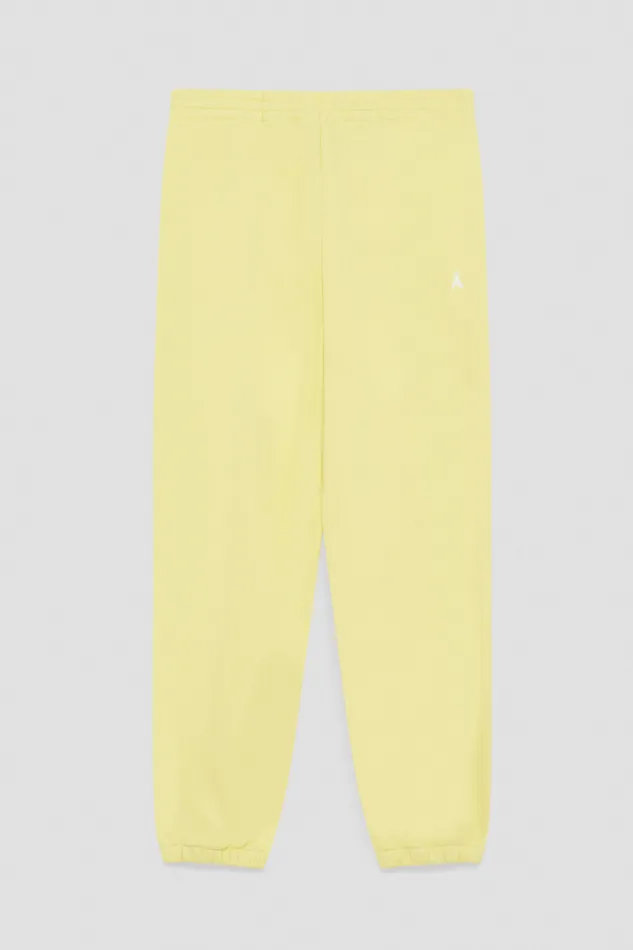 Patrizia Pepe Cotton Fleece Jogger Pants Yellow Dreamlike Yellow Apparel Joggers