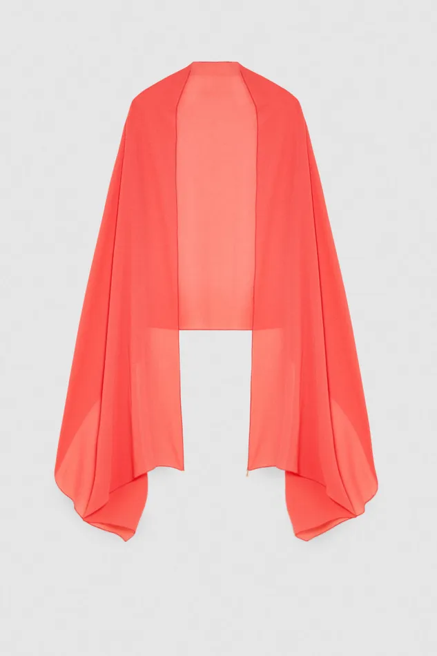 Patrizia Pepe Crepe Stole Pink Hybrid Rose Accessories
