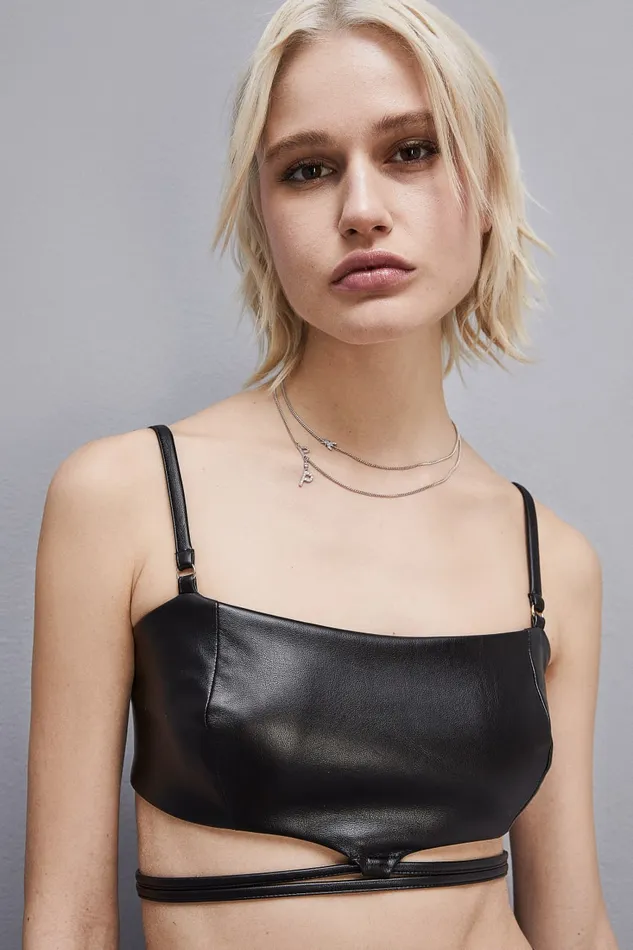 Patrizia Pepe Double Chain Brass Necklace Silver Silvercrystal Accessories