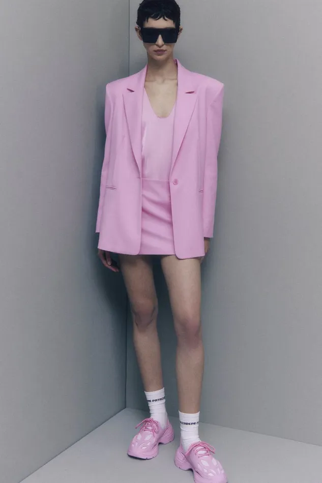 Patrizia Pepe Essential Twobutton Blazer Pink Cold Pink Apparel Blazers