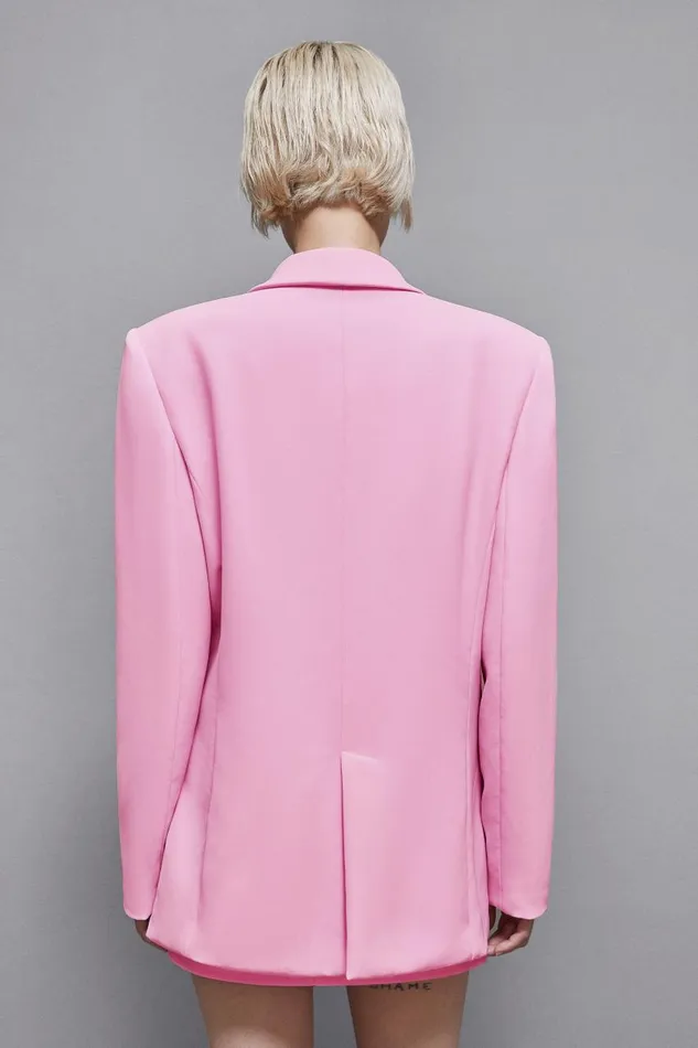 Patrizia Pepe Essential Twobutton Blazer Pink Cold Pink Apparel Blazers