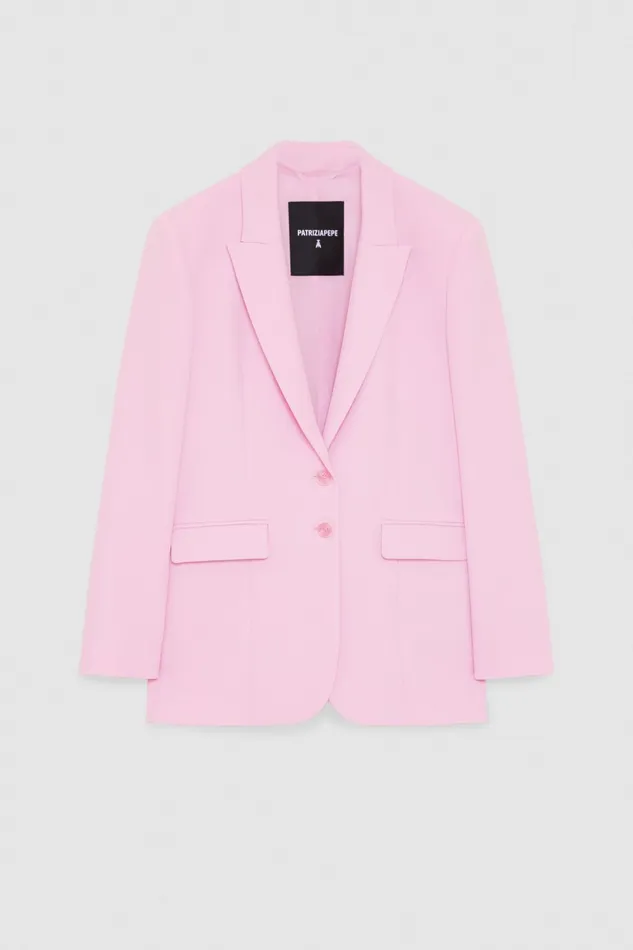 Patrizia Pepe Essential Twobutton Blazer Pink Cold Pink Apparel Blazers