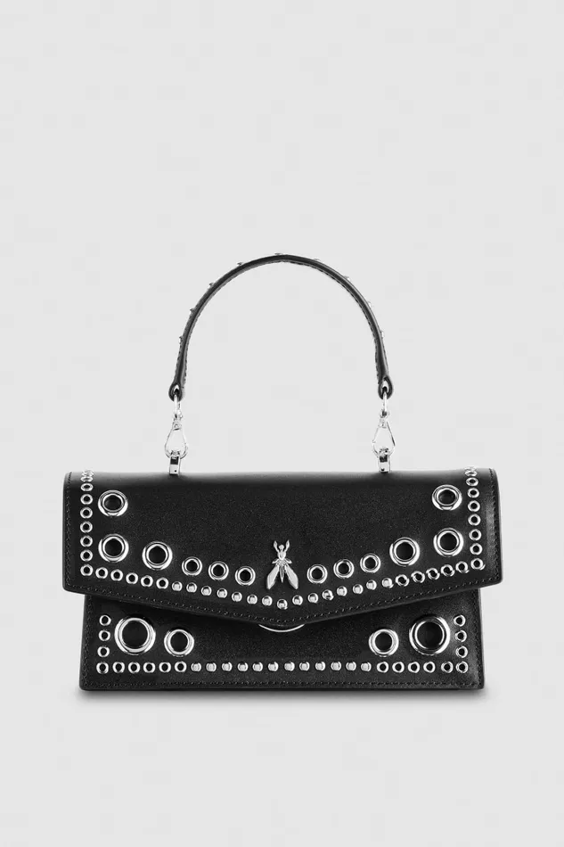 Patrizia Pepe Fly Bamby Eyelet Bag Black Nero Bags Crossbodys