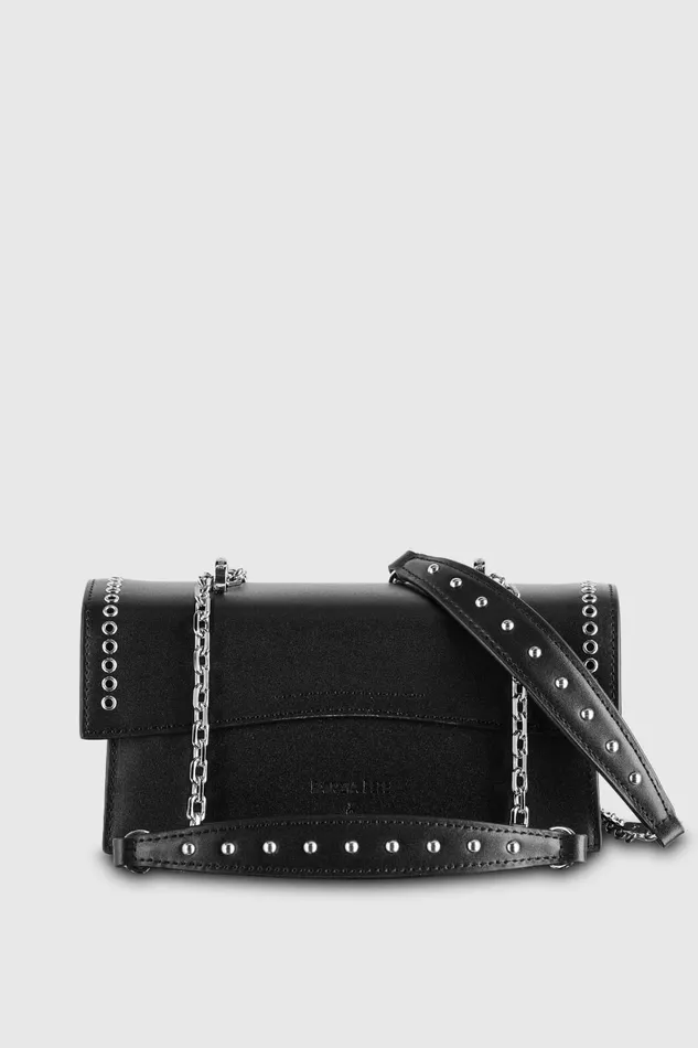 Patrizia Pepe Fly Bamby Eyelet Bag Black Nero Bags Crossbodys