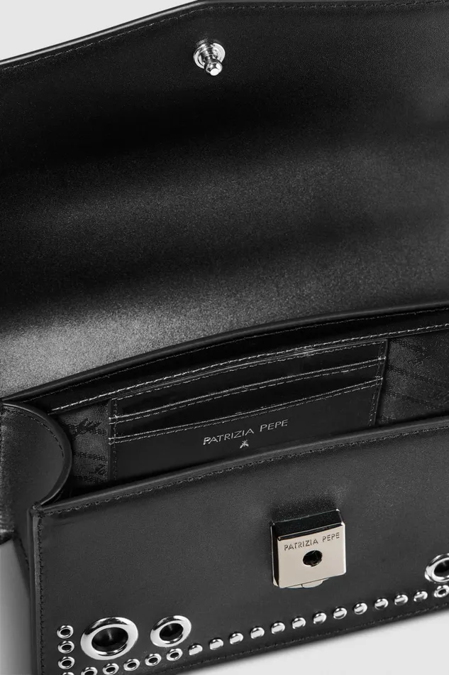Patrizia Pepe Fly Bamby Eyelet Bag Black Nero Bags Crossbodys
