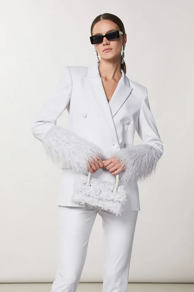Patrizia Pepe Fly Bamby Fluffy Bag White Eldorado White Bags Handbags