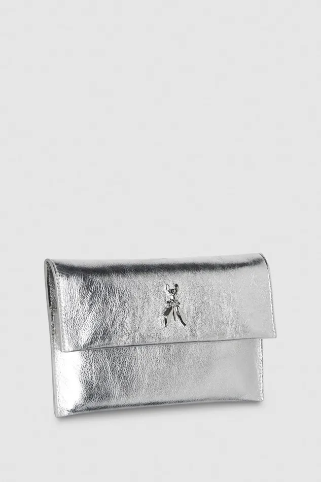 Patrizia Pepe Fly Ceremony Clutch Silver Silver Bags Clutches