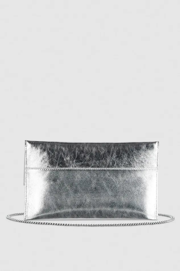 Patrizia Pepe Fly Ceremony Clutch Silver Silver Bags Clutches