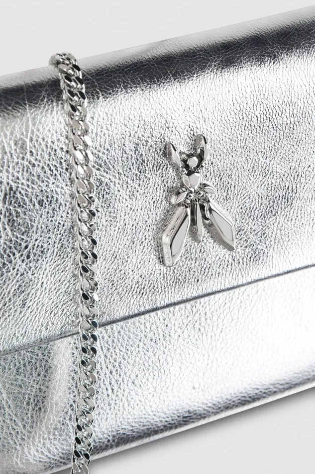 Patrizia Pepe Fly Ceremony Clutch Silver Silver Bags Clutches