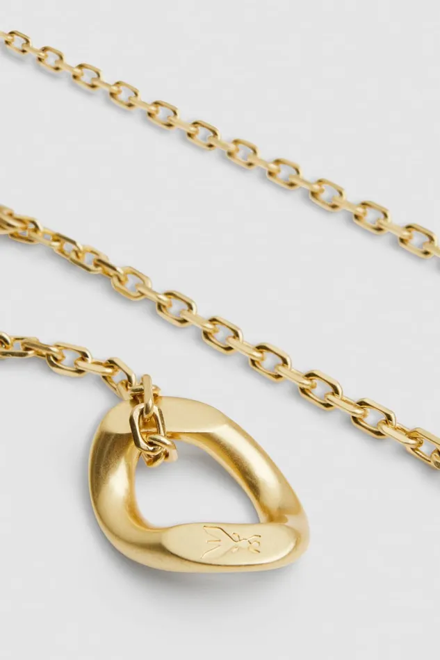 Patrizia Pepe Gold Adjustable Chain Belt Antique Gold Accessories