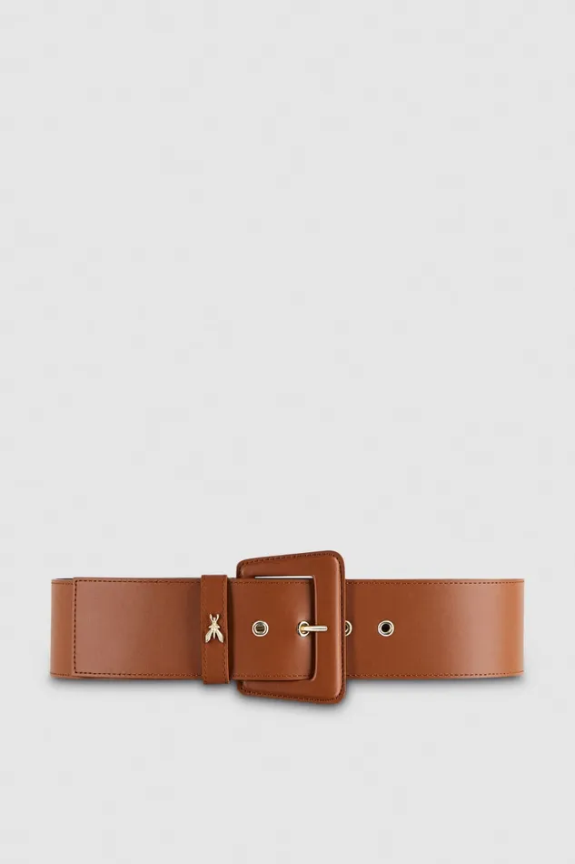 Patrizia Pepe Leather Highwaisted Belt Brown New Cuoio Accessories