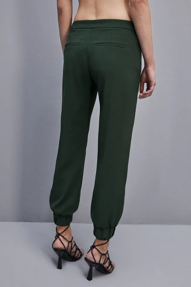 Patrizia Pepe Lowwaisted Crepe Jogger Pants Green Tuscany Green Apparel Joggers