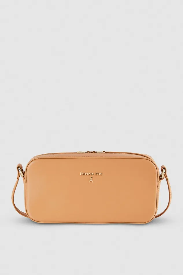 Patrizia Pepe Medium Graphic Case Shoulder Bag Beige Pompei Beige Bags Crossbodys