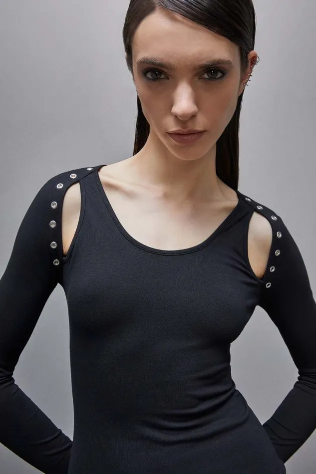 Patrizia Pepe Viscose Mini Dress Black Nero Apparel Mini