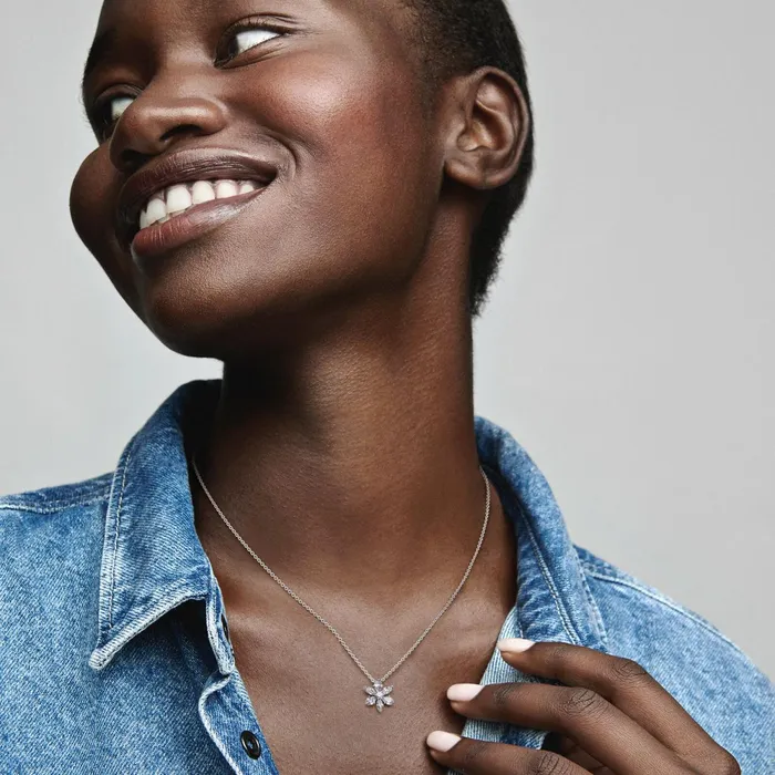 Pendant Necklaces Women Pandora Sparkling Herbarium Cluster Pendant Necklace Sterling Silver