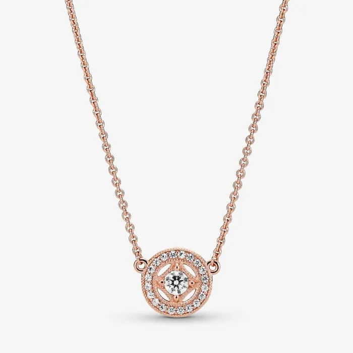 Pendant Necklaces Women Pandora Vintage Circle Collier Necklace
