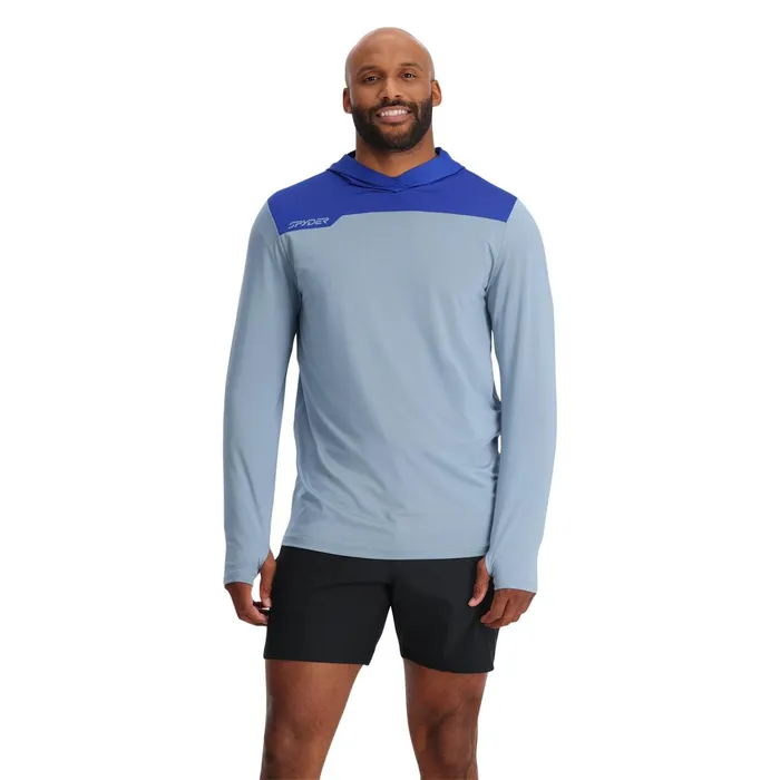 Performance Mens Spyder Arc Tech Hoodie 8211 Blue Fog