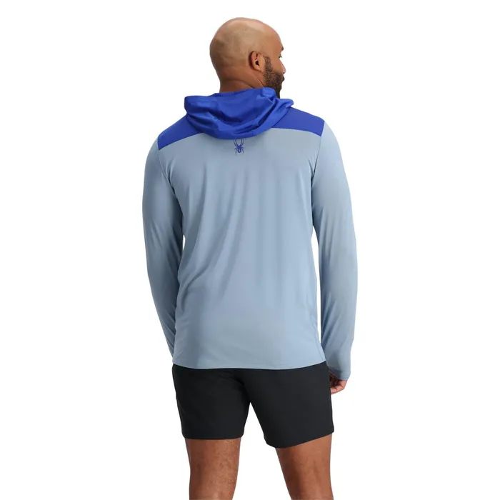 Performance Mens Spyder Arc Tech Hoodie 8211 Blue Fog