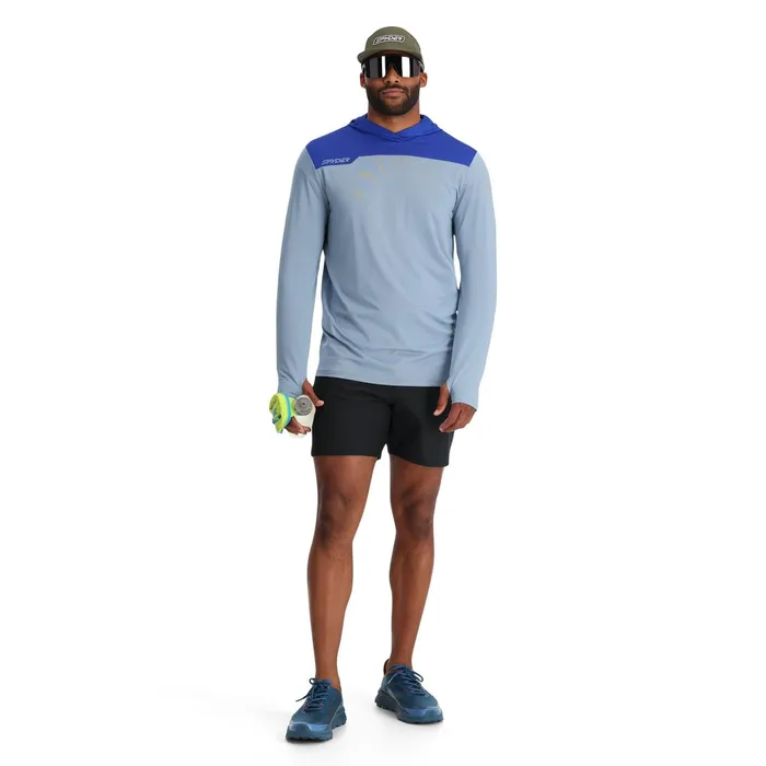 Performance Mens Spyder Arc Tech Hoodie 8211 Blue Fog