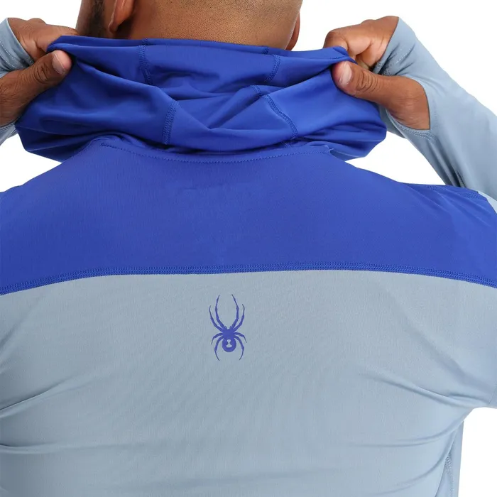 Performance Mens Spyder Arc Tech Hoodie 8211 Blue Fog