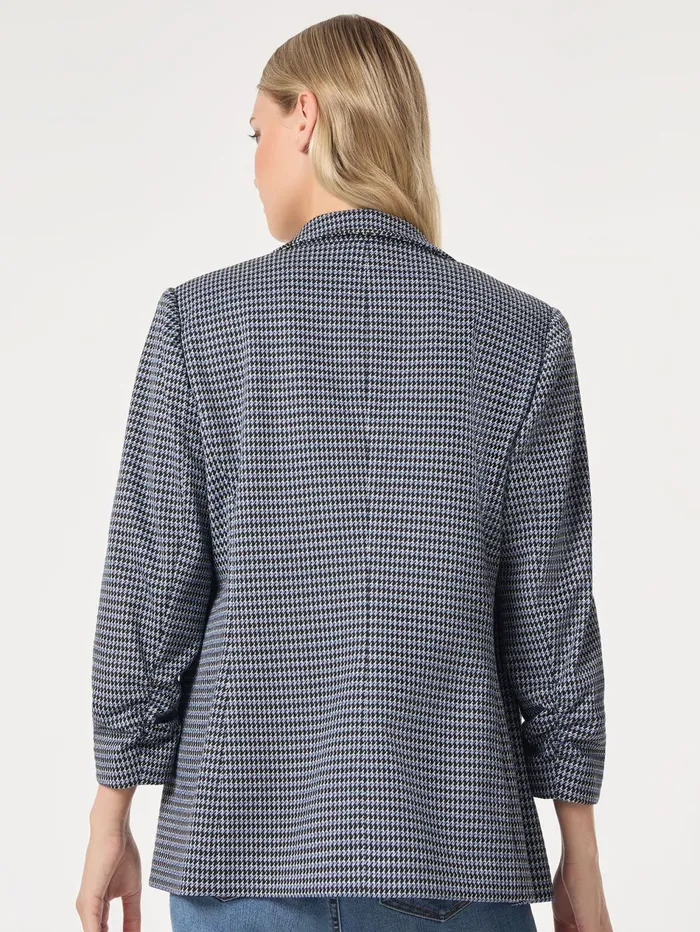 Petite Notch Collar Open Front Houndstooth Jacket Women Jones New York Petite Blazers Petite Notch Collar Open Front Houndstooth Jacket Women Jones New York Petite Blazers