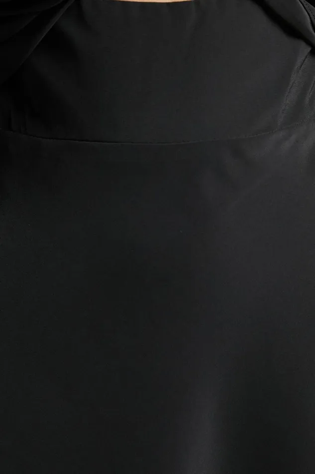 Pilar Mini Dress 8211 Twist Front Long Sleeve Dress In Black Women Showpo Dresses