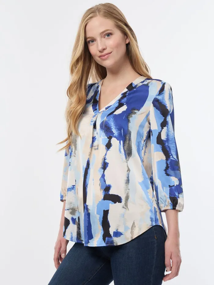 Plus VNeck Pleated Kelly Blouse Crepe De Chine Women Jones New York Plus Tops Plus VNeck Pleated Kelly Blouse Crepe De Chine Women Jones New York Plus Tops
