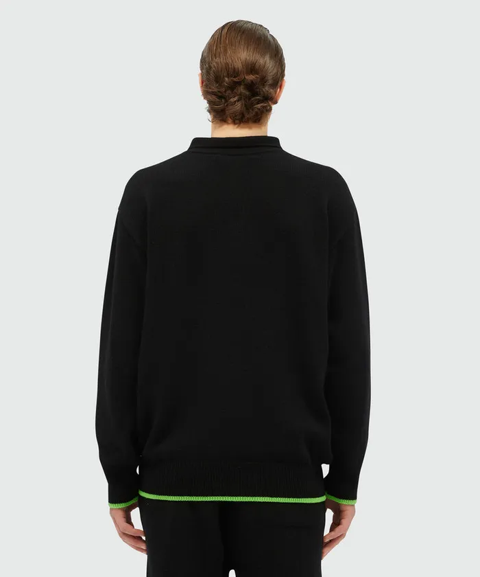 PoloNeck Jumper In Virgin Wool Men MSGM Knitwear