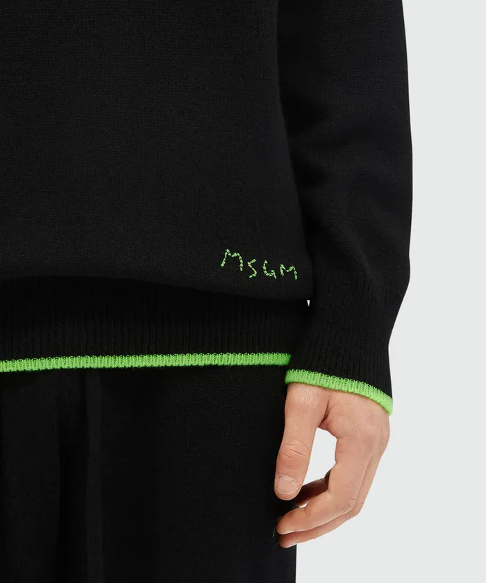 PoloNeck Jumper In Virgin Wool Men MSGM Knitwear