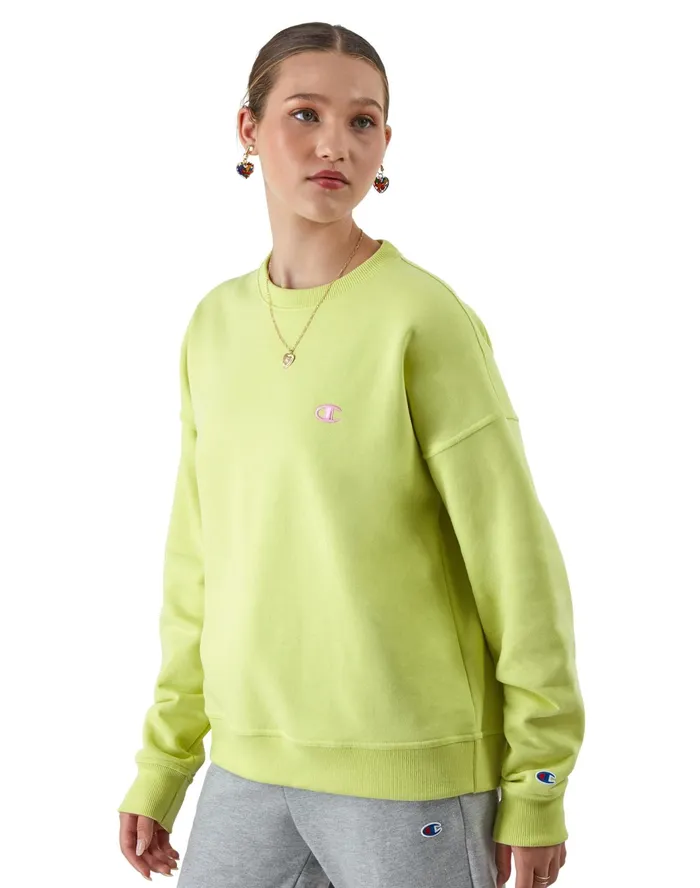 Powerblend Crewneck Sweatshirt C Logo Swimming Line Women Champion Hoodies and Sweatshirts