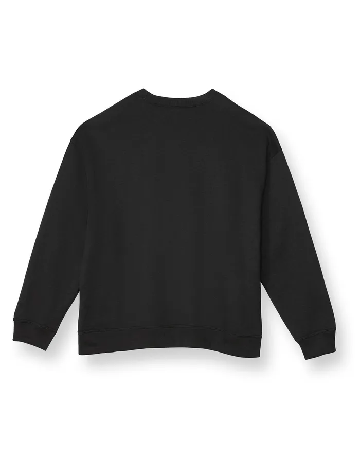 Powerblend Crewneck Sweatshirt Script Logo Plus Size Black Women Champion Hoodies and Sweatshirts