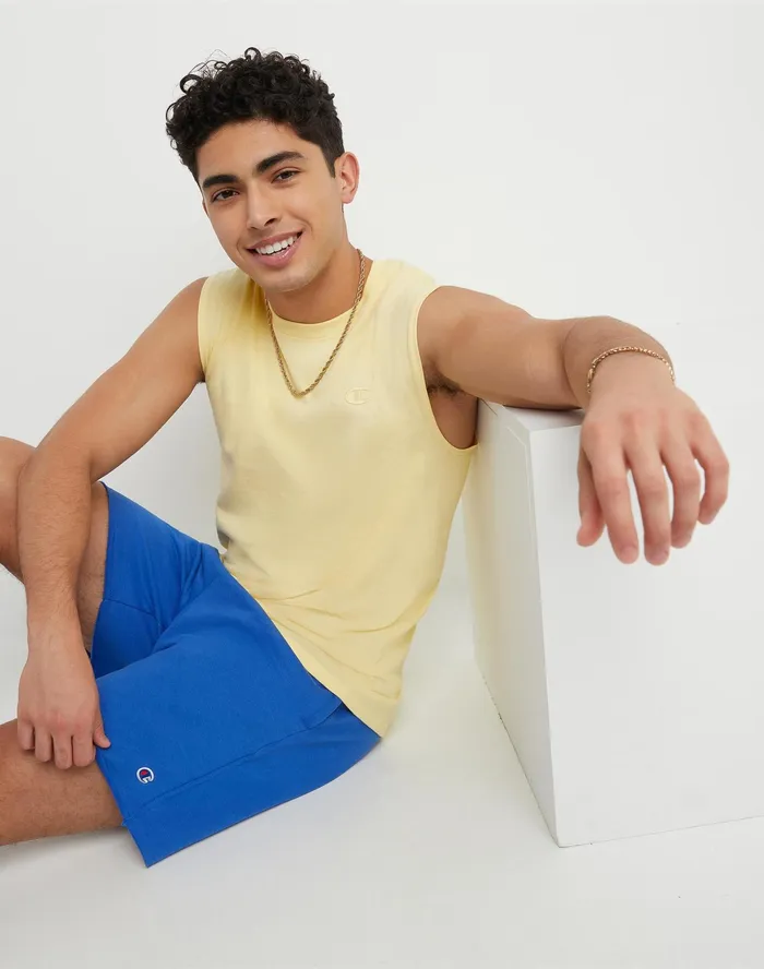 Powerblend Fleece Shorts C Logo 7034 Bright Royal Men Champion Shorts