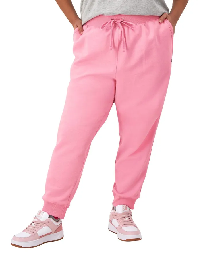Powerblend Joggers C Logo 29034 Plus Size Marzipan Pink Women Champion Pants
