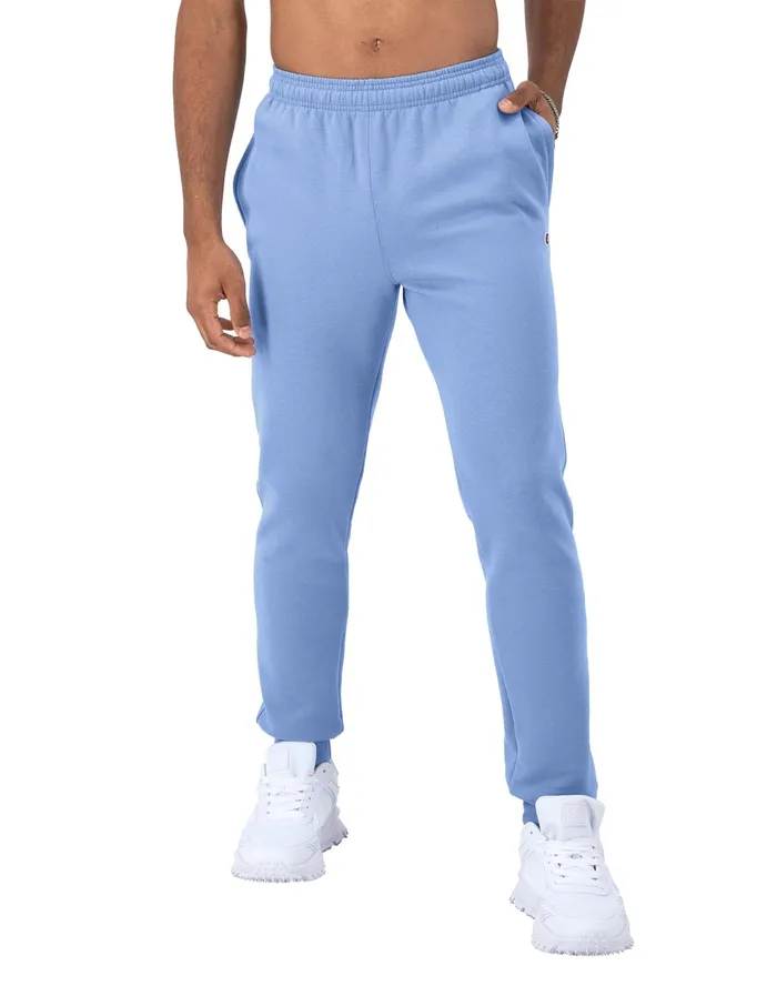 Powerblend Joggers C Logo 31034 Plaster Blue Men Champion Pants and Joggers