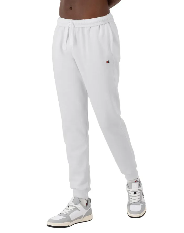 Powerblend Joggers C Logo 31034 White Men Champion Pants and Joggers