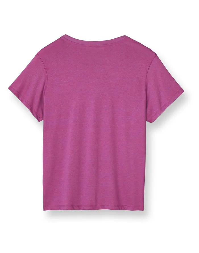 Powerblend VNeck TShirt C Logo Plus Size Wow Pinkcreative Mauve Xdye Women Champion TShirts and Tops