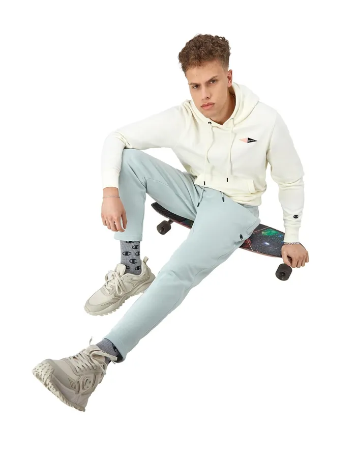 Premium Weave Heavyweight Sweatpants C Logo 31034 Fleeting Green Men Champion Pants and Joggers