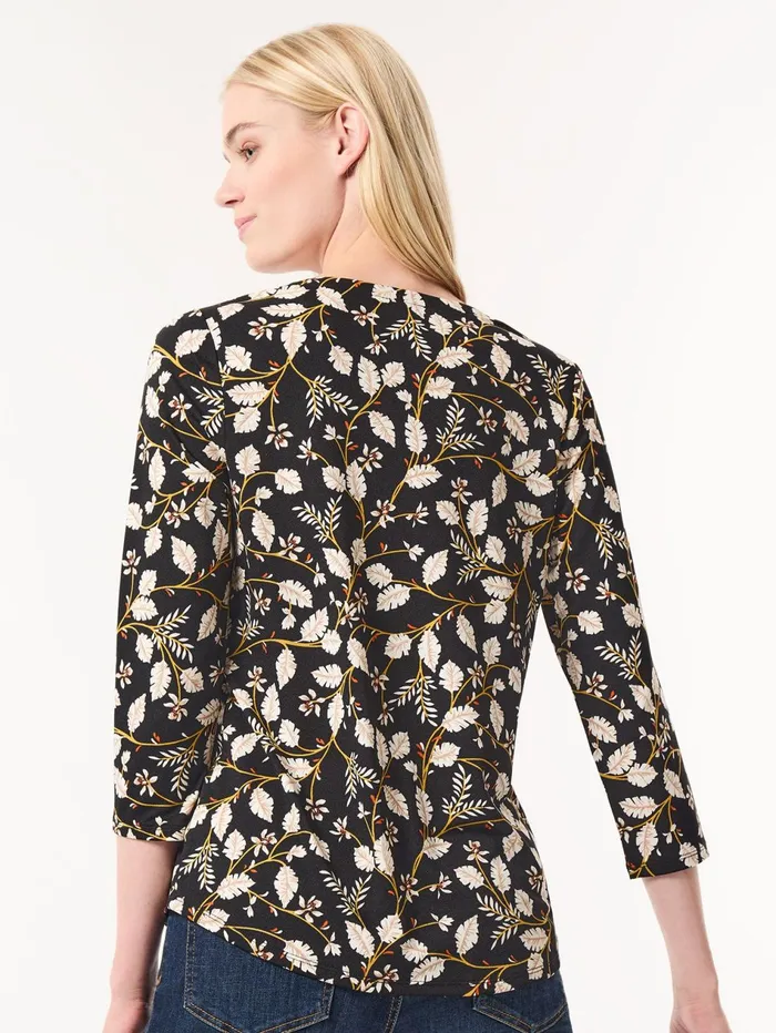 Printed Keyhole Neckline Top Moss Crepe Women Jones New York Tops and Blouses Printed Keyhole Neckline Top Moss Crepe Women Jones New York Tops and Blouses