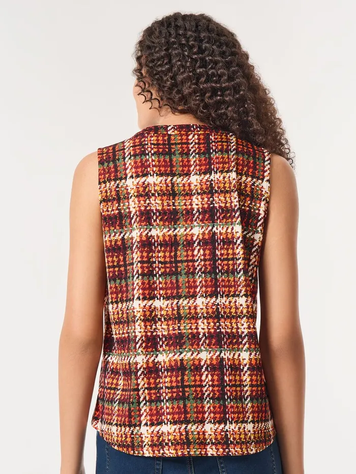 Printed Sleeveless VNeck Top Moss Crepe Women Jones New York Sale Printed Sleeveless VNeck Top Moss Crepe Women Jones New York Sale