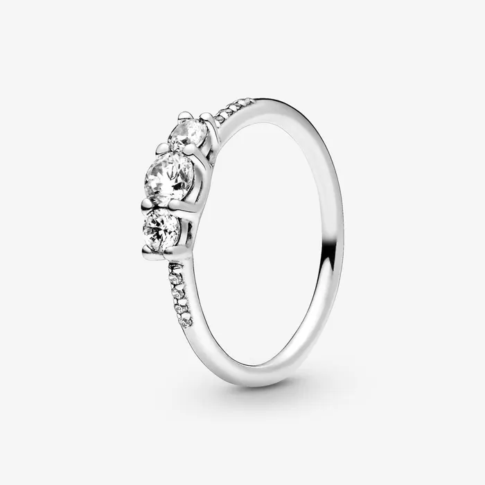 Promise Rings Women Pandora Clear ThreeStone Ring