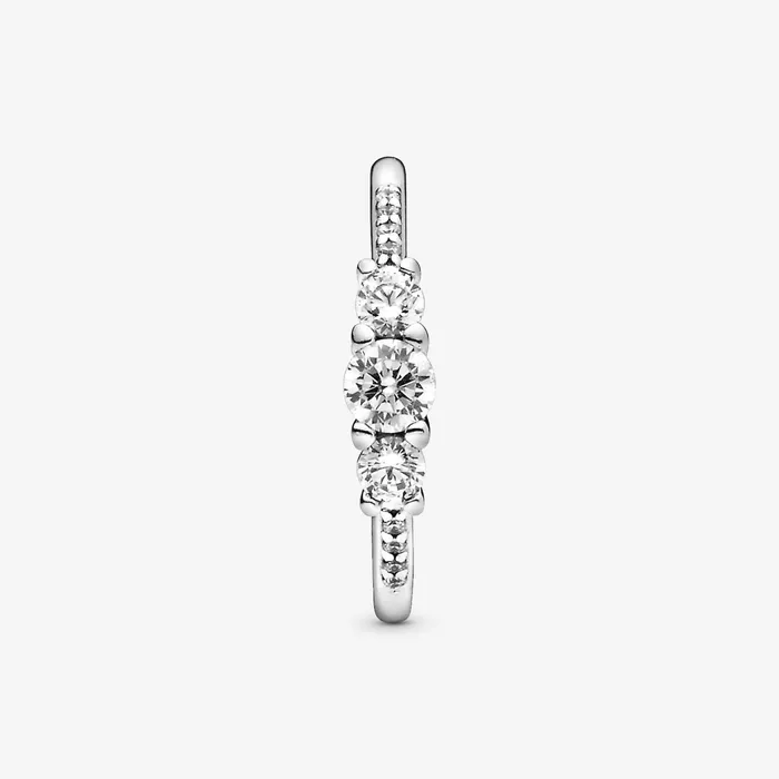 Promise Rings Women Pandora Clear ThreeStone Ring
