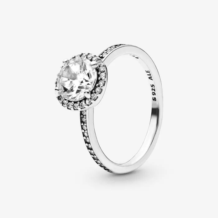 Promise Rings Women Pandora Round Sparkle Halo Ring
